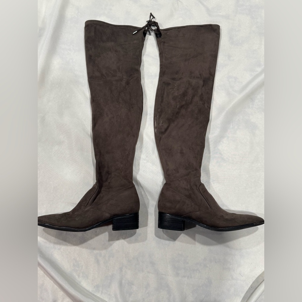 Marc Fisher LTD Brown Over Knee Boots 8.5M Suede Tall Riding Boot